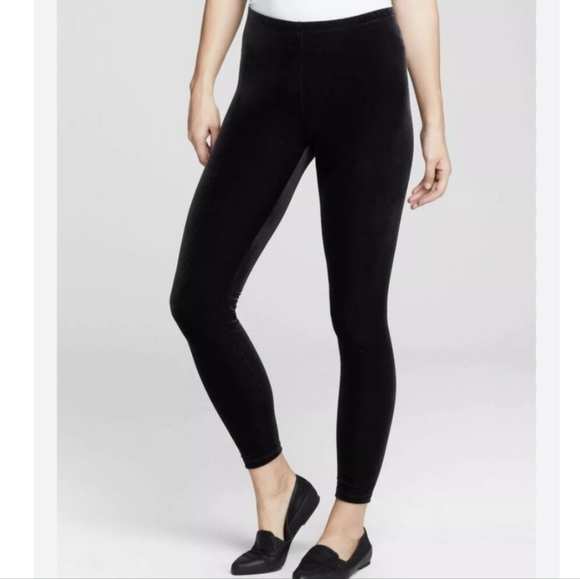 Eileen Fisher Velvet Ankle Skinny Pant in Black Size Small - Picture 4 of 9